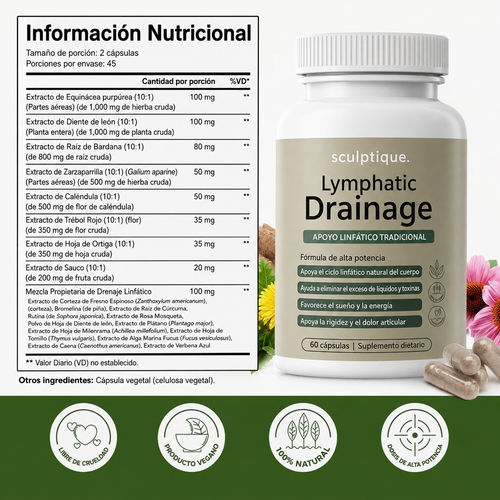 Sculptique Lymphatic Drainage Cápsulas