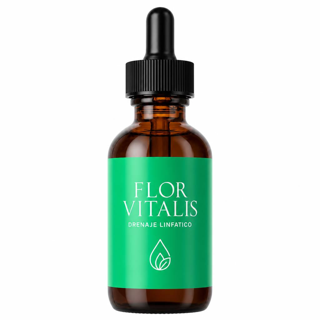 Flor Vitalis - frasco gotero drenaje linfatico